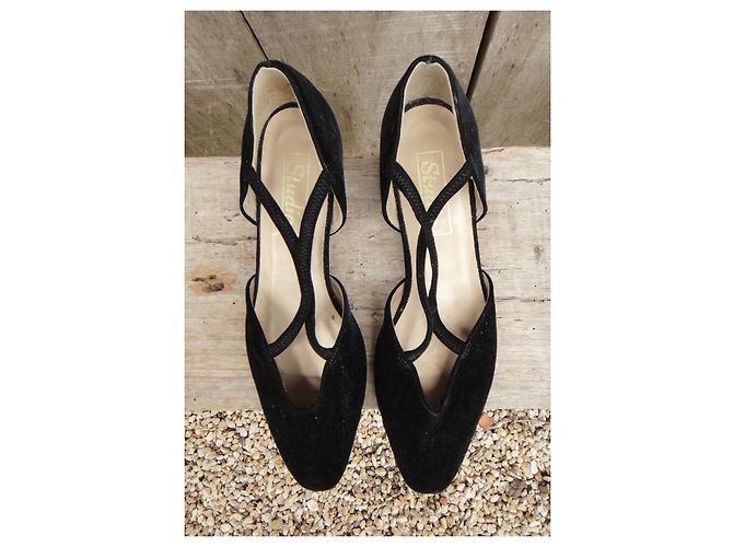 Autre Marque Décolleté Studio velluto nero e pelle 38,5 - vista 2