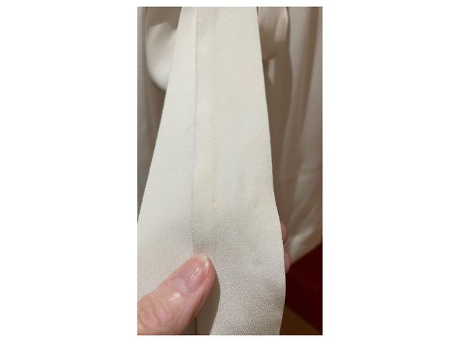 Abito Isabel Marant in seta e acetato Eggshell Bianco sporco - vista 10