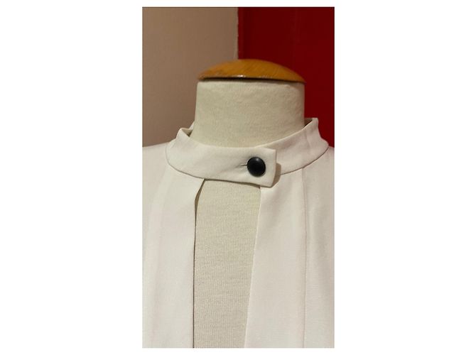 Abito Isabel Marant in seta e acetato Eggshell Bianco sporco - vista 4