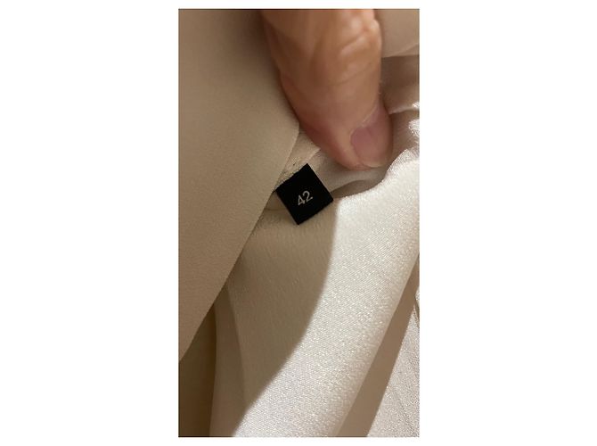 Abito Isabel Marant in seta e acetato Eggshell Bianco sporco - vista 8