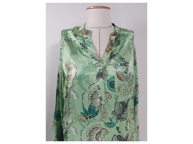 Odd Molly Kleid aus grüner Viskose Mehrfarben - Ansicht 2