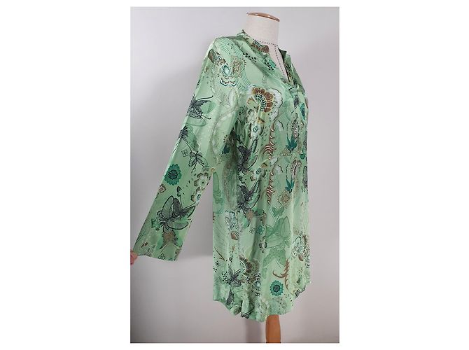 Odd Molly Kleid aus grüner Viskose Mehrfarben - Ansicht 3