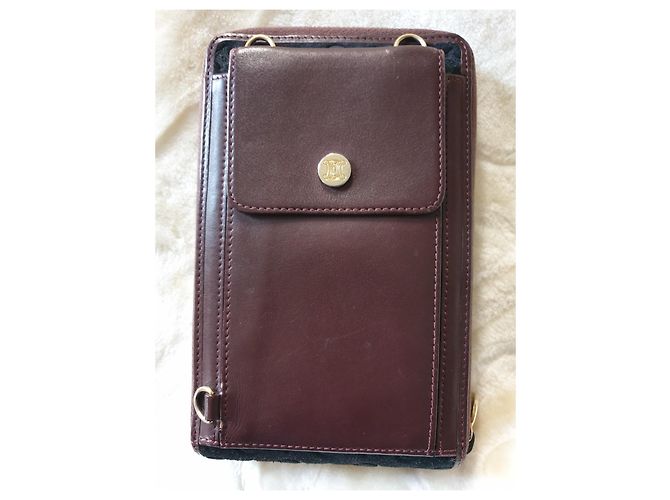 Borsa a tracolla Céline in pelle rosso scuro Bordò - vista 2