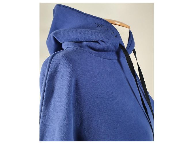 Unravel Project Cut Out Asym Sweatshirt Blau Baumwolle - Ansicht 5