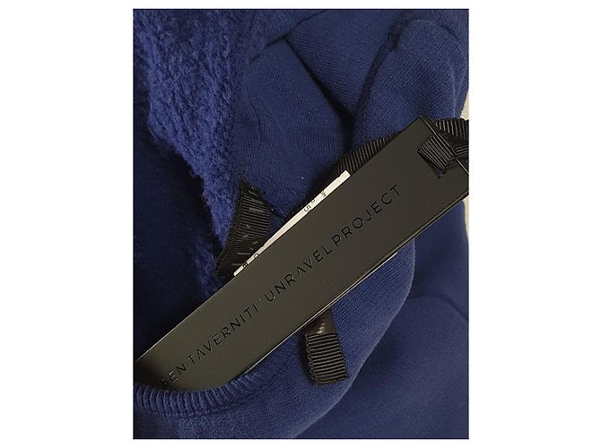 Unravel Project Cut Out Asym Sweatshirt Blau Baumwolle - Ansicht 8