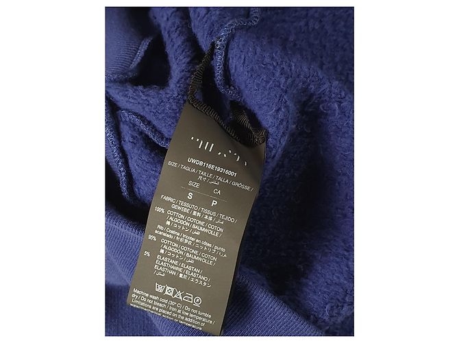 Unravel Project Cut Out Asym Sweatshirt Blau Baumwolle - Ansicht 9