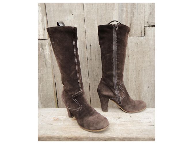 Autre Marque botas Kickers de ante marrón 37 Marrón oscuro - vista 2