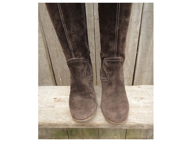 Autre Marque botas Kickers de ante marrón 37 Marrón oscuro - vista 3