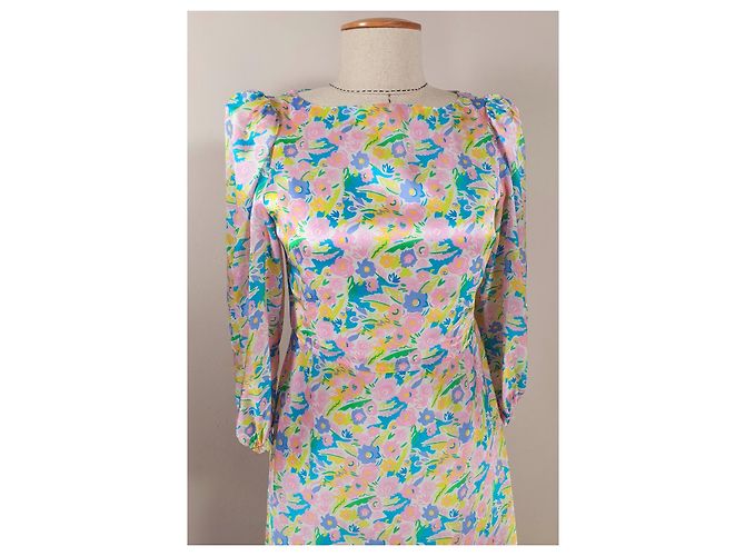 Autre Marque Vestido maxi de seda Olivia Rubin Multicolor - vista 2
