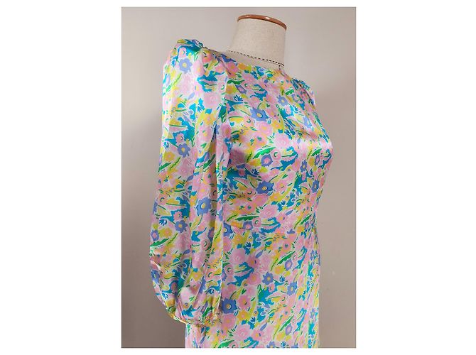 Autre Marque Vestido maxi de seda Olivia Rubin Multicolor - vista 3