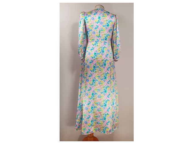 Autre Marque Vestido maxi de seda Olivia Rubin Multicolor - vista 4