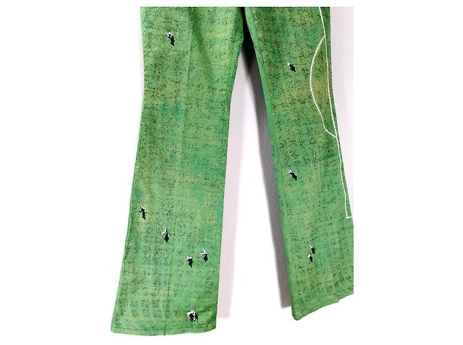 Pantalones Akris Punto de algodón verde - vista 2
