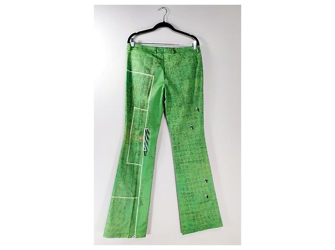 Pantalones Akris Punto de algodón verde - vista 3