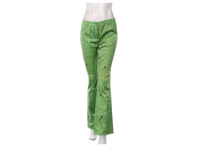 Pantalones Akris Punto de algodón verde - vista 5
