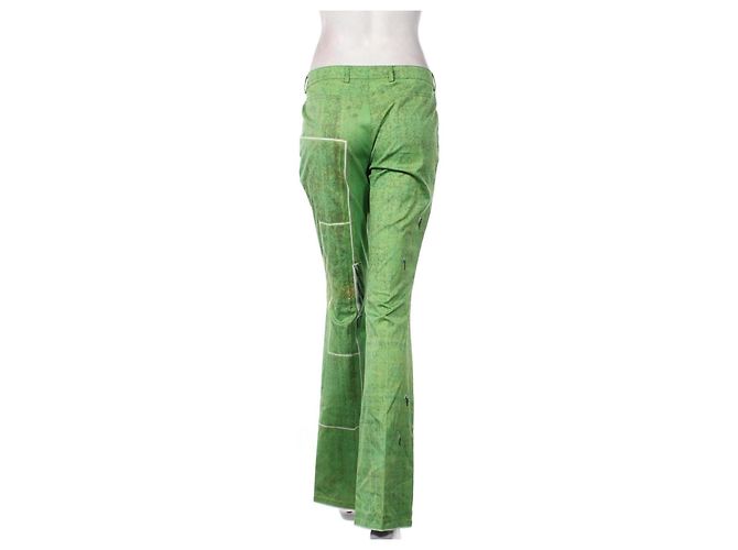 Pantalones Akris Punto de algodón verde - vista 6