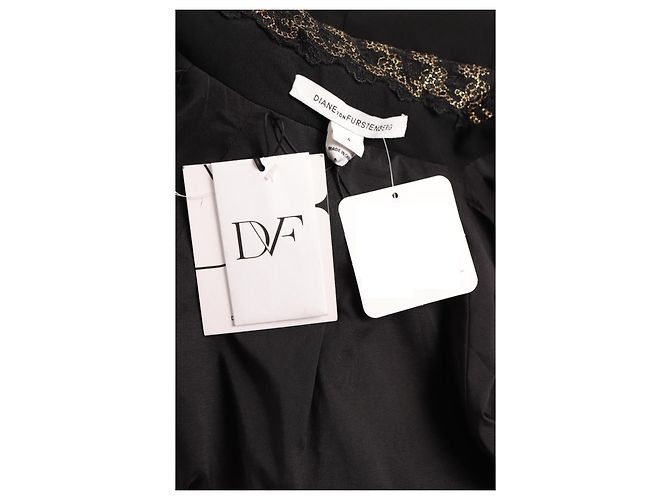 Mono Diane Von Furstenberg Negro de Seda - vista 3