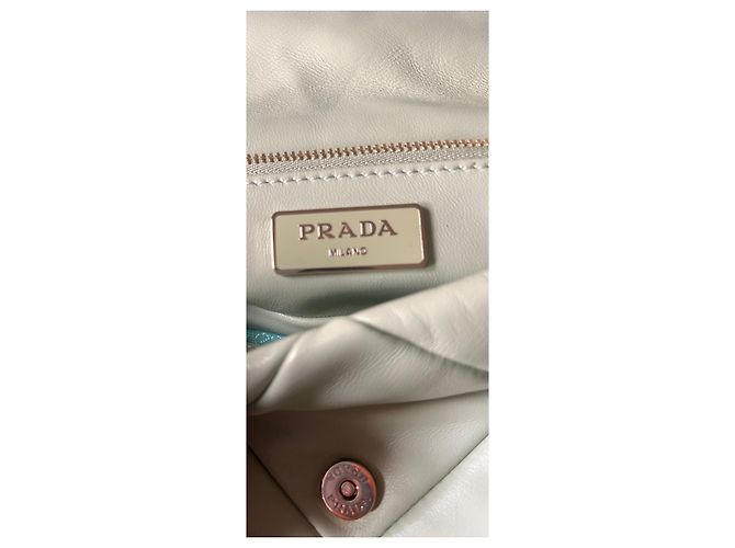 Bolsa de mão Prada Patchwork em couro verde claro - vista 6