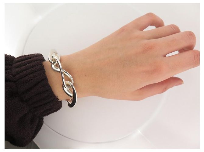 BRACCIALE INFINITY DI GEORG JENSEN 452 in argento sterling 925 Cinturino in argento - vista 7