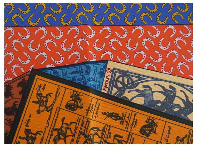 Hermès NUOVO HERMES UNA SCIARPA CHEVAL SU MON SQUARE 90 SCIARPA DI SETA BOX BARRET Rosso - vista 4