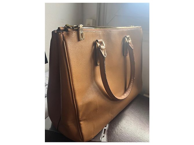 Bibliothèque Prada Leder Bookcase Tote in Caramel Karamell - Ansicht 4