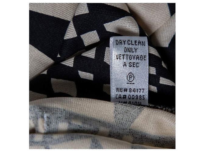 Diane Von Furstenberg DvF Victorio vestido estampado de jersey de seda Negro Beige - vista 4