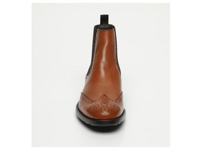 A. Testoni Botines de hombre ligeros clásicos Testoni Marrón claro - vista 2