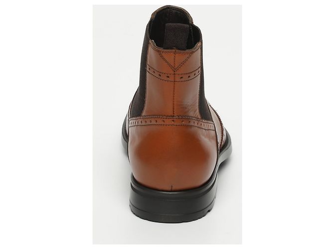 A. Testoni Botines de hombre ligeros clásicos Testoni Marrón claro - vista 4
