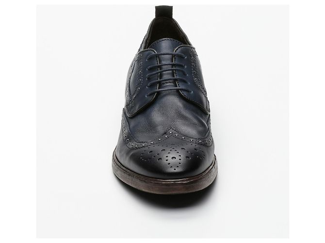 A. Testoni Derbies à lacets et clous Testoni Noir - vue 2