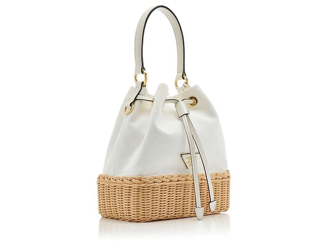 Bolsa Prada de vime e lona - vista 2