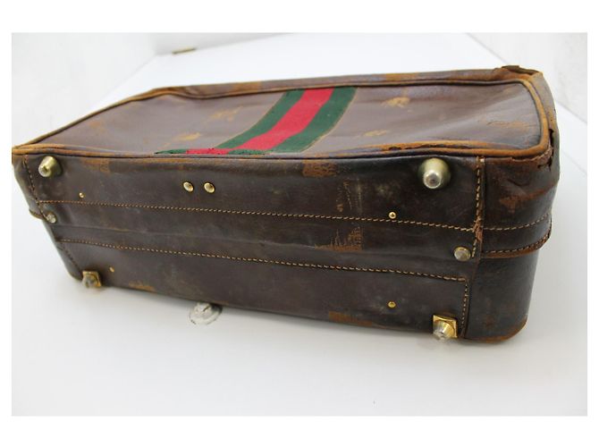 Gucci Bagages Tavel Vintage Marron - vue 4