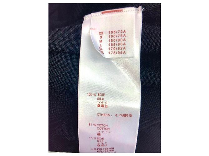 Abito Louis Vuitton in seta nero e blu XL - vista 12