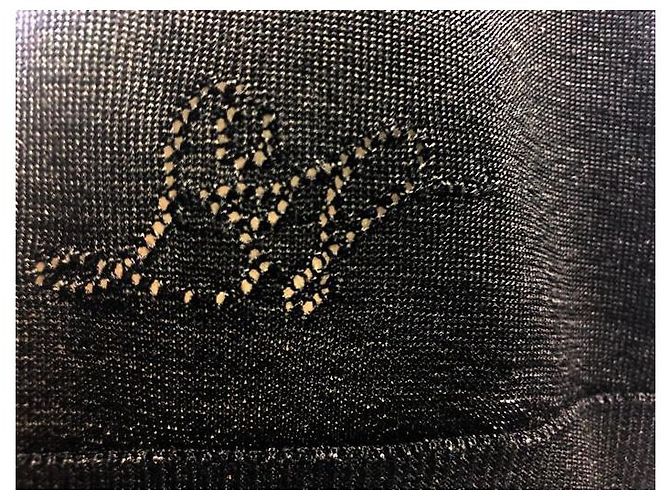 Abito Louis Vuitton in seta nero e blu XL - vista 4
