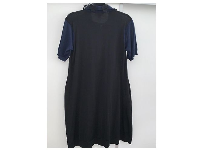 Abito Louis Vuitton in seta nero e blu XL - vista 8
