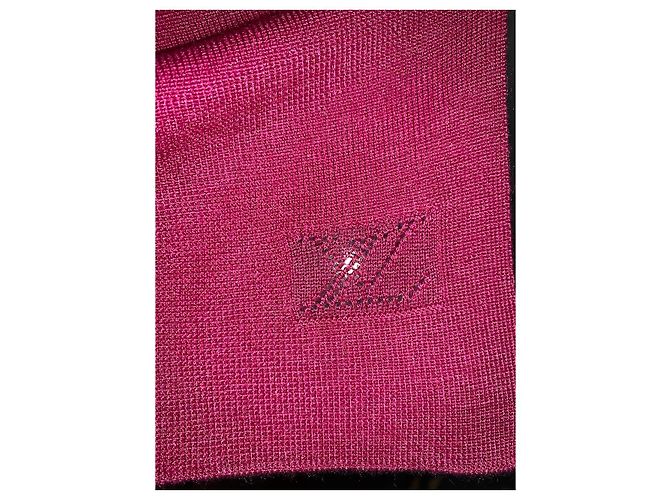 Louis Vuitton Strickjacke Rosa aus Seide und Kaschmir Pink - Ansicht 4