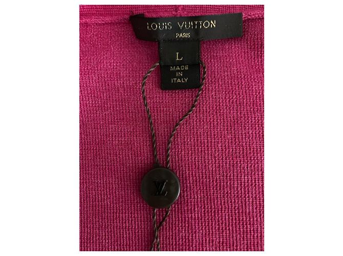 Louis Vuitton Strickjacke Rosa aus Seide und Kaschmir Pink - Ansicht 6