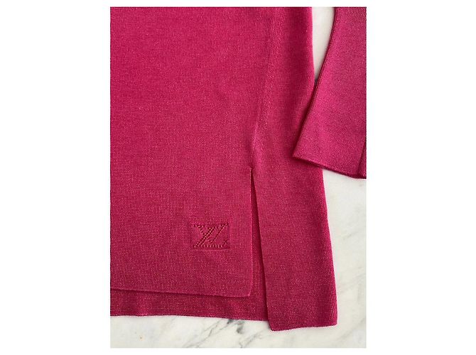Louis Vuitton Strickjacke Rosa aus Seide und Kaschmir Pink - Ansicht 8