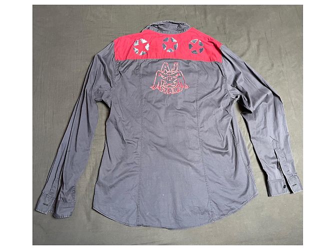 Camicia Armani Jeans blu con cuciture rosse L Rosso - vista 11