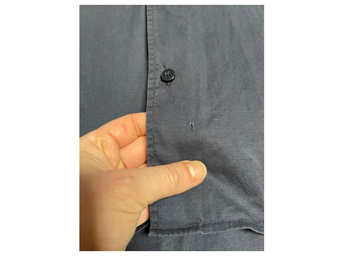 Camicia Armani Jeans blu con cuciture rosse L Rosso - vista 4