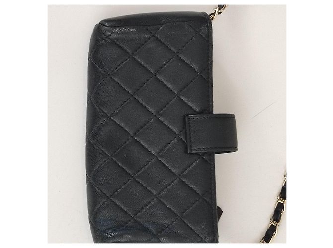 Wallet On Chain Chanel Bolsos de embrague Negro - vista 12