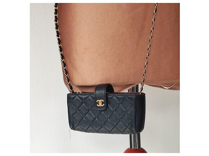 Wallet On Chain Chanel Bolsos de embrague Negro - vista 2