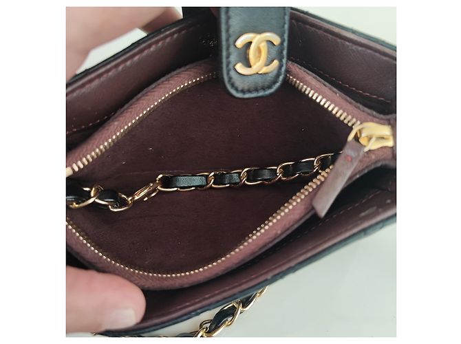 Wallet On Chain Chanel Bolsos de embrague Negro - vista 3