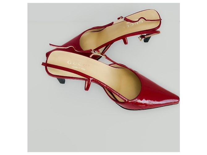 Gucci - Scarpin - Slingback-Pumps mit mittlerem Absatz Rot - Ansicht 2