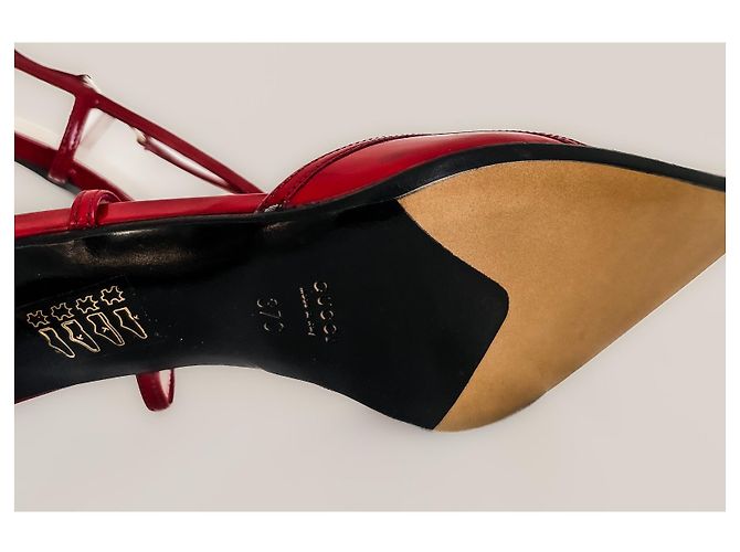 Gucci - Scarpin - Slingback-Pumps mit mittlerem Absatz Rot - Ansicht 7
