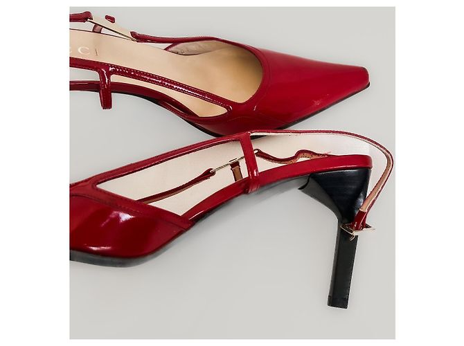 Gucci - Scarpin - Slingback-Pumps mit mittlerem Absatz Rot - Ansicht 8