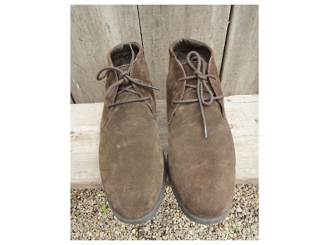 Stivali Hogan desert boot scamosciati marrone scuro 40 - vista 3