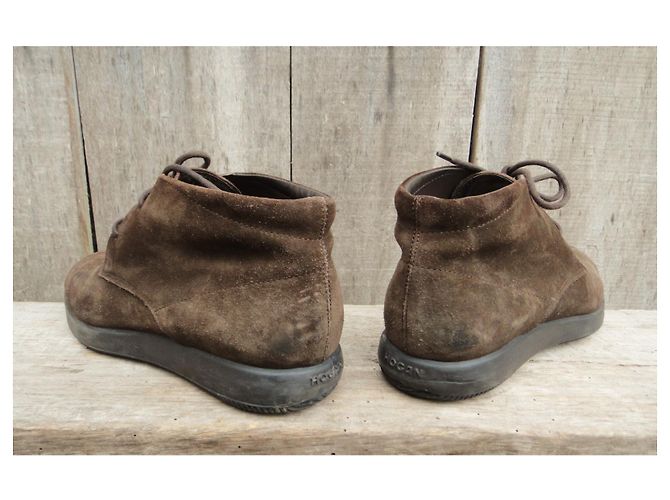 Stivali Hogan desert boot scamosciati marrone scuro 40 - vista 4