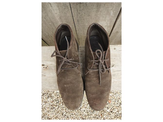 Stivali Hogan desert boot scamosciati marrone scuro 40 - vista 8