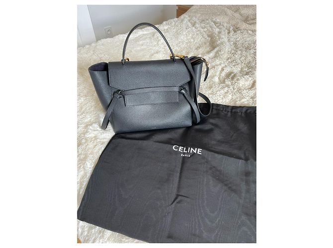 Belt Bag Borsa a mano Céline Belt Mini in pelle nera Nero - vista 2