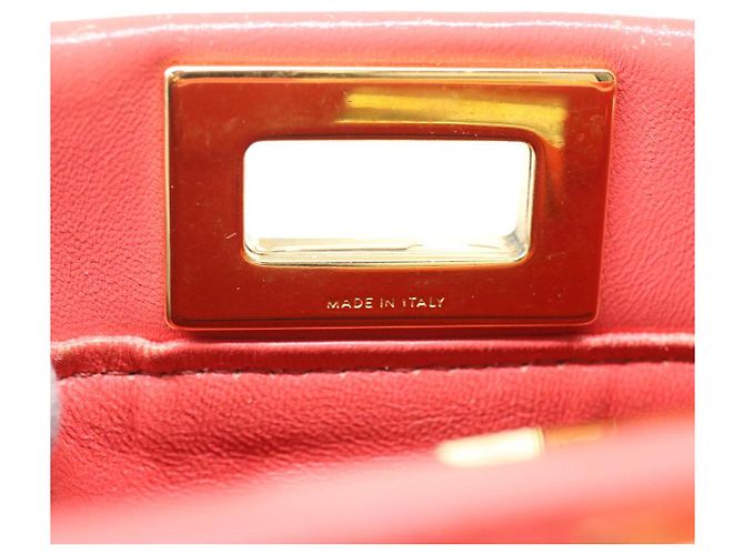 FENDI micro picaboo borsa a mano in pelle 2modo Orange Auth am3883 Arancione - vista 18