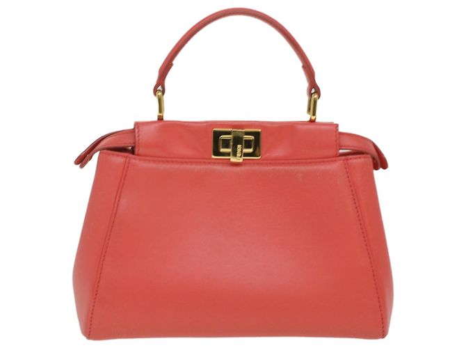 FENDI micro picaboo borsa a mano in pelle 2modo Orange Auth am3883 Arancione - vista 2